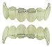 Silver plated Grillz top & bottom set grills bling