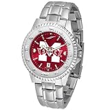 Mississippi State Bulldogs NCAA Anochrome Competitor Mens Watch (Steel Band)