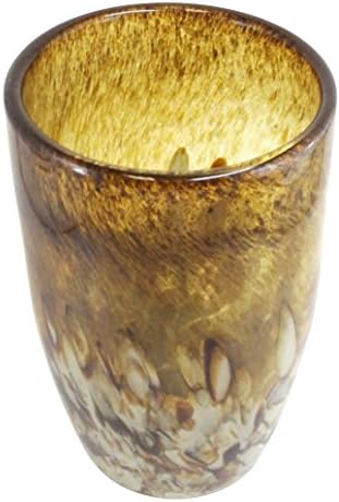 PA GLASS CO 9-Inch Hand-Blown Cylinder Vase - Chocolate Amber 3126