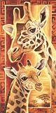 Schipper 609220457 - Malen nach Zahlen, Afrika Giraffen, 40x80 cm - Noris