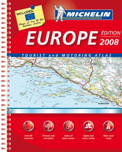City Travel Guides Discounted  Books : MOT Atlas Europe A4 spiral (Michelin Tourist & Motoring Atlases) (Michelin Tourist & Motoring Atlases)