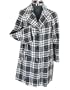 Anne Klein Single Breast Pea Coat Black/White 8
