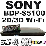 SONY 2D/3D BDP-S5100 All Zone Multi Region DVD Blu ray Player w Built in 2.4Ghz Wi-Fi - 2 USB, 1 HDMI, 1 COAX, 1 ETHERNET + 6 Fe