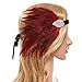 eforpretty 1920s Flapper Headband Holiday Party Headpiece Burgundy Downton Abbey