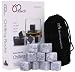 DB-Tech Whisky Chilling Rocks Gift Set - Set of 9 Grey Stones With A Muslin Pouch -Chill Your Whiskey with these rocks Without Dilution