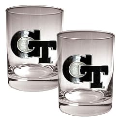 Georgia Tech Yellowjackets NCAA 2pc Rocks Glass Set by Great American Products