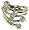 Silver Ladies 5 Muliti Row Cubic Zirconia Ring - Size L
