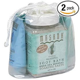 Masada Dead Sea Mineral Bath Luxuries Tote, Eucalyptus, 1 tote (Pack of 2)