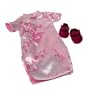 Chinese Cheongsam Pink Brocade Dress & Shoes ~ Fits 18" American Girl Dolls