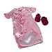 Chinese Cheongsam Pink Brocade Dress & Shoes ~ Fits 18" American Girl Dolls
