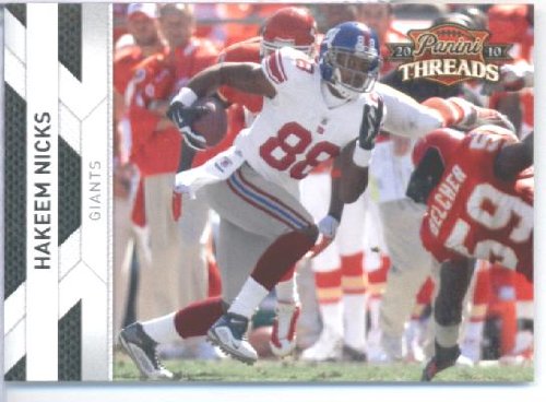 2010 Panini THREADS Football Card #97 Hakeem Nicks - New York Giants - NFL Trading Card in Screwdown Case