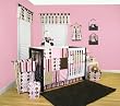PREP SCHOOL PINK-4 PC CRIB SET - BABY BEDDING SETS