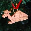 Hand Carved Olive Wood Camel with Harness Ornament