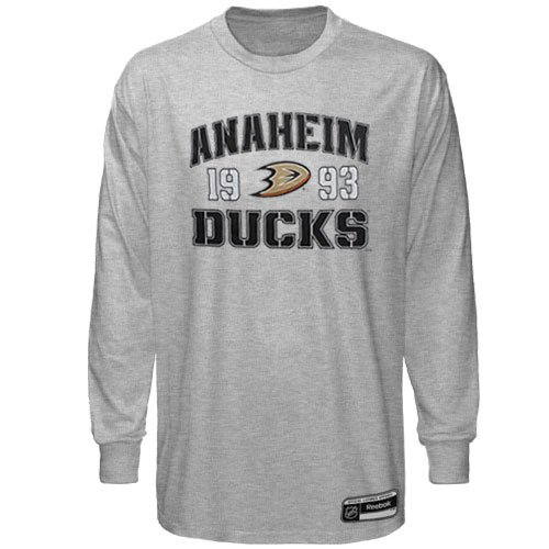 Reebok Anaheim Ducks Validation Long Sleeve T-Shirt - Ash (XX-Large)