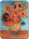 LAMPS BEAUTIFUL Fine Art Glass Cutting Board--Sunflower by Van Gogh--Excellent customer service--see our feedback.