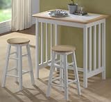 Mission Breakfast Bar with Stools – Terra Cotta Top