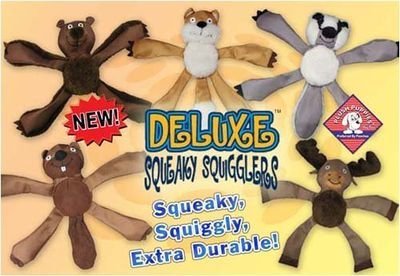 Plush Puppies Deluxe Squeaky Squigglers Bear