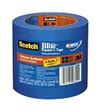 3M 2080 Scotch-Blue Painter's Tape for Delicate Surfaces, 1-Inch x 60-Yard, 4-Pack