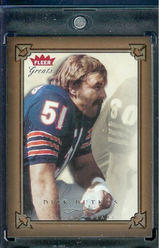 2004 Fleer Greats of the Game Football Card # 10 Dick Butkus Chicago Bears -Mint Condition - Shipped In Protective Screwdown Case!