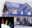 Set of 100 Multi-Color Everglow Icicle Christmas Lights - White Wire