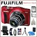 Fujifilm FinePix F770EXR 16MP Digital Camera with 20x Optical Zoom and 3-inch LCD Screen in Red + 16GB SDHC + Card Reader + Replacement Battery Pack + Mini HDMI Cable + Camera Case + Accessory Kit