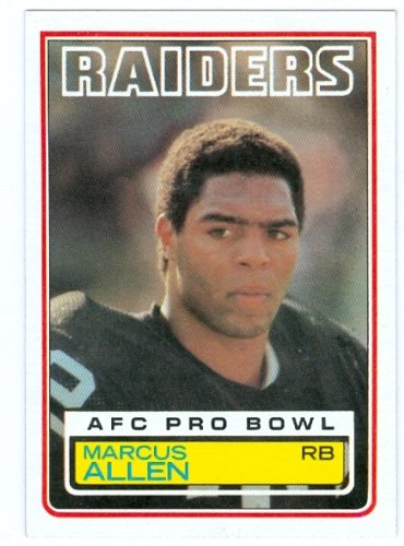 Marcus Allen football card 1983 Topps #294 (Oakland Raiders) Rookie Card