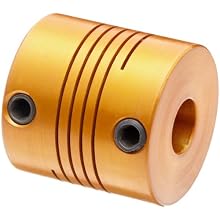 Lovejoy Beam Coupling, ES Series Single Beam Set Screw Style, Aluminum, Inch, Complete Coupling