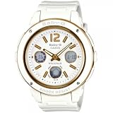 Casio Baby-G Ladies Quartz Watch with White Dial Analogue - Digital Display and White Resin Strap BGA-151-7BER