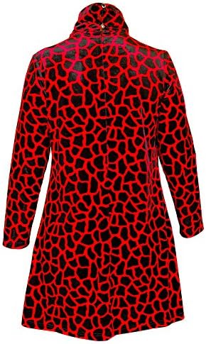 JunipeRose Women Vintage Floral Casual Velvet Turtleneck Long Sleeve Dress