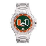 Miami Hurricanes UM NCAA Men's Pro II Watch with Stainless Steel Bracelet