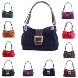 Italian Designer Style Suede Handbag / Shoulder Bag / Purse - Available in many colours