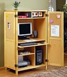 Natural Computer Armoire By Studio RTA Furniture