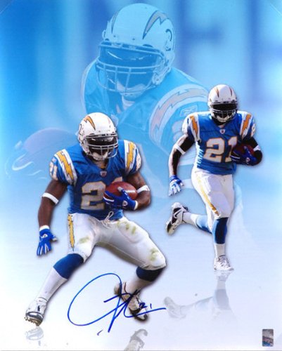 Mounted Memories San Diego Chargers Ladainian Tomlinson Autographed 3 Exposures 16X20 Photo
