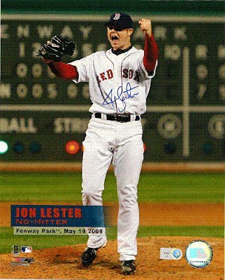 Autographed/Hand Signed Jon Lester Boston Red Sox 8x10 Photo