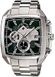 Stainless Steel Edifice Green Dial Analog Quartz Chronograph