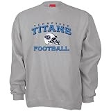 Reebok Tennessee Titans Ash Stacked Helmet Crew Neck Sweatshirt