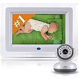 Best Video Baby Monitor - Amazing 7" Color LCD Screen - Designer Style, Feature Rich Premium High End Digital Camera with Long Range Wireless / WiFi Signal - Night Vision - Two-Way Talk Audio & More