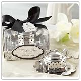 10x Tea for Two Teapot Tea Infuser Wedding Favors and Bridal Shower Favors