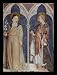 Simone Martini (Fresco cycle with scenes from the life of St. Martin of Tours Chapel in lower church of San Francesco in Assisi, Szene: Heilige, vl: St. Clare and St. Elizabeth of Hungary) Framed Art Poster Print - 11 X 17