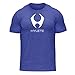 stacked tri-blend crew - vintage royal/white - LG