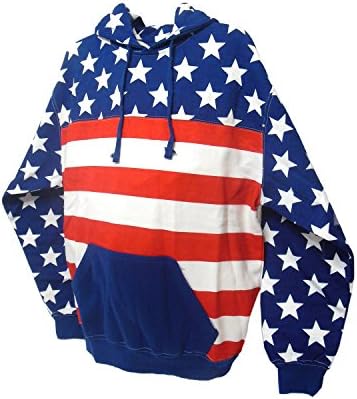 Size Medium USA American Flag Hoodie Sweatshirt - Unisex