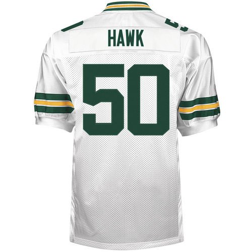 Green Bay Packers 50 A. J. Hawk White NFL Jerseys Authentic Football Jersey Size 48-56 (Please Select the Size When You Order, Can Do Drop Shipping)
