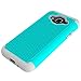 Galaxy J3 Case, Galaxy Amp Prime Case, Galaxy Express Prime Case - OEAGO Shock-Absorption Dual Layer Defender Protective Case Cover For Samsung Galaxy J3 (2016) / Amp Prime / Express Prime - Teal