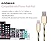 E-POWIND Nylon Braided 8Pin USB Lightning Charging Cable, 3-Pieces (3-Feet, 6-Feet, 9-Feet) - Gold / Black