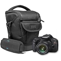 Professional Series dSLR Zoom Holster for Nikon , Canon EOS , Pentax and Sony Alpha Digital SLR Cameras - Spacious Design Accommodates Extended Battery Grips and Other Accessories