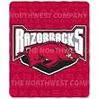 Arkansas Razorbacks NCAA Light Weight Fleece Blanket (031 Series) (50x60")"