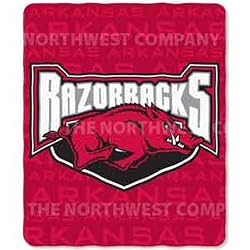 Arkansas Razorbacks NCAA Light Weight Fleece Blanket (031 Series) (50x60")"