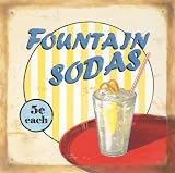 Fountain Sodas Art Poster Print by Lisa Alderson, 9x9