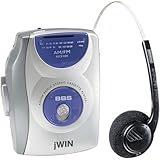 JWIN JX-B32A AM/FM Stereo Cassette Player with Bass Boost