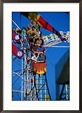Arizona State Fair Roller Coaster, Phoenix, USA Framed Art Poster Print by Mark & Audrey Gibson, 21x29